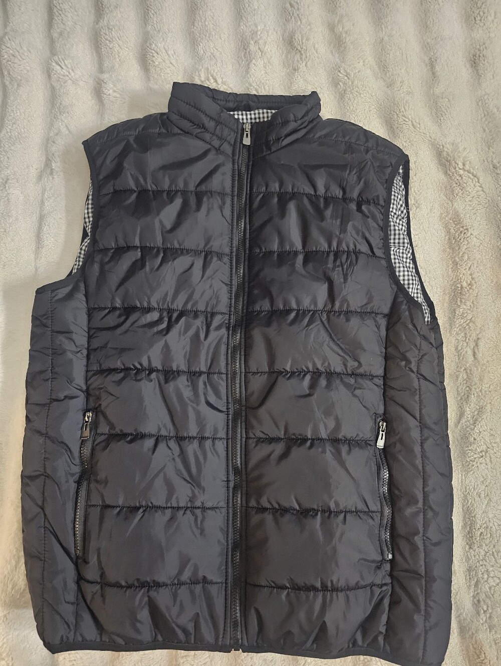 Men's Quilted Puffer Vest - Black